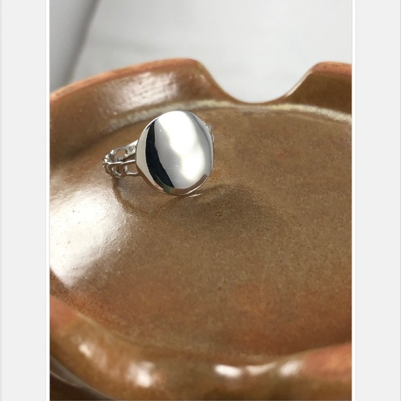 925 Sterling Silver Ring with a Chain Band - Picture 8 of 12